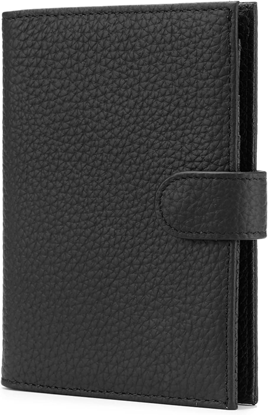 Slim RFID-Blocking Leather Passport Wallet with Card & Cash Slots