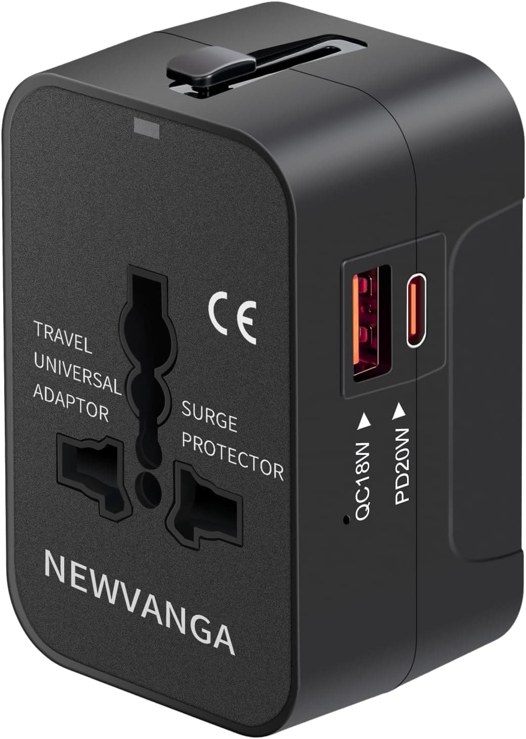 Multi-Region Universal Travel Adapter with High-Speed USB-C & USB-A Ports