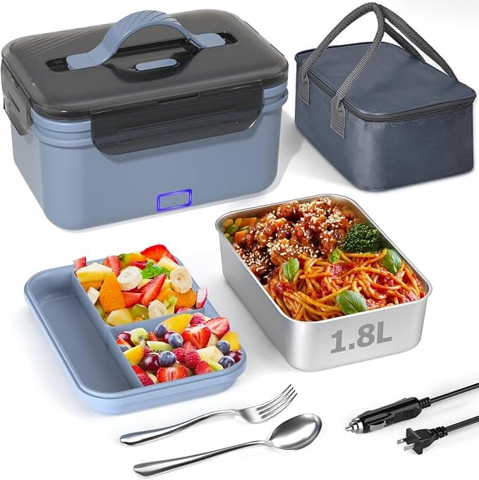 100W Dual-Voltage Electric Lunch Box — Best Fast-Heating Option